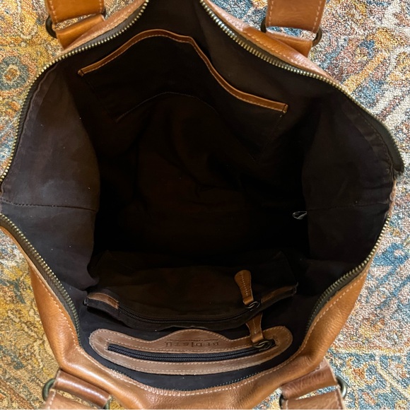 Bed Stu Brown Leather Shoulder Bag - Picture 5 of 9